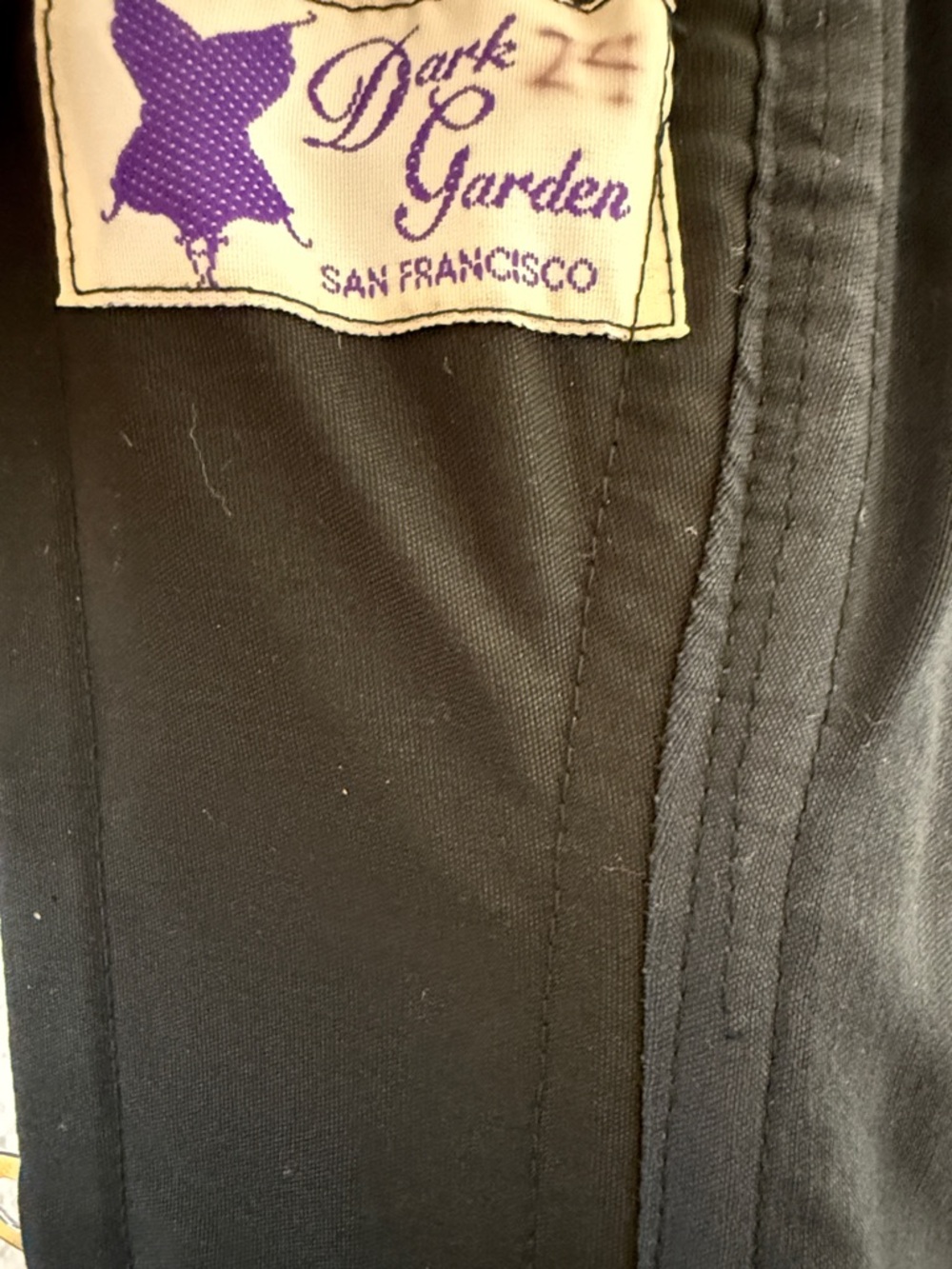 DARK GARDEN OF SAN FRANCISCO Black Sweetheart Satin Corset Size 24 - Picture 5 of 11
